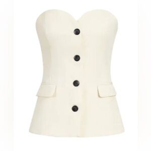 Commense White Strapless Vest Top